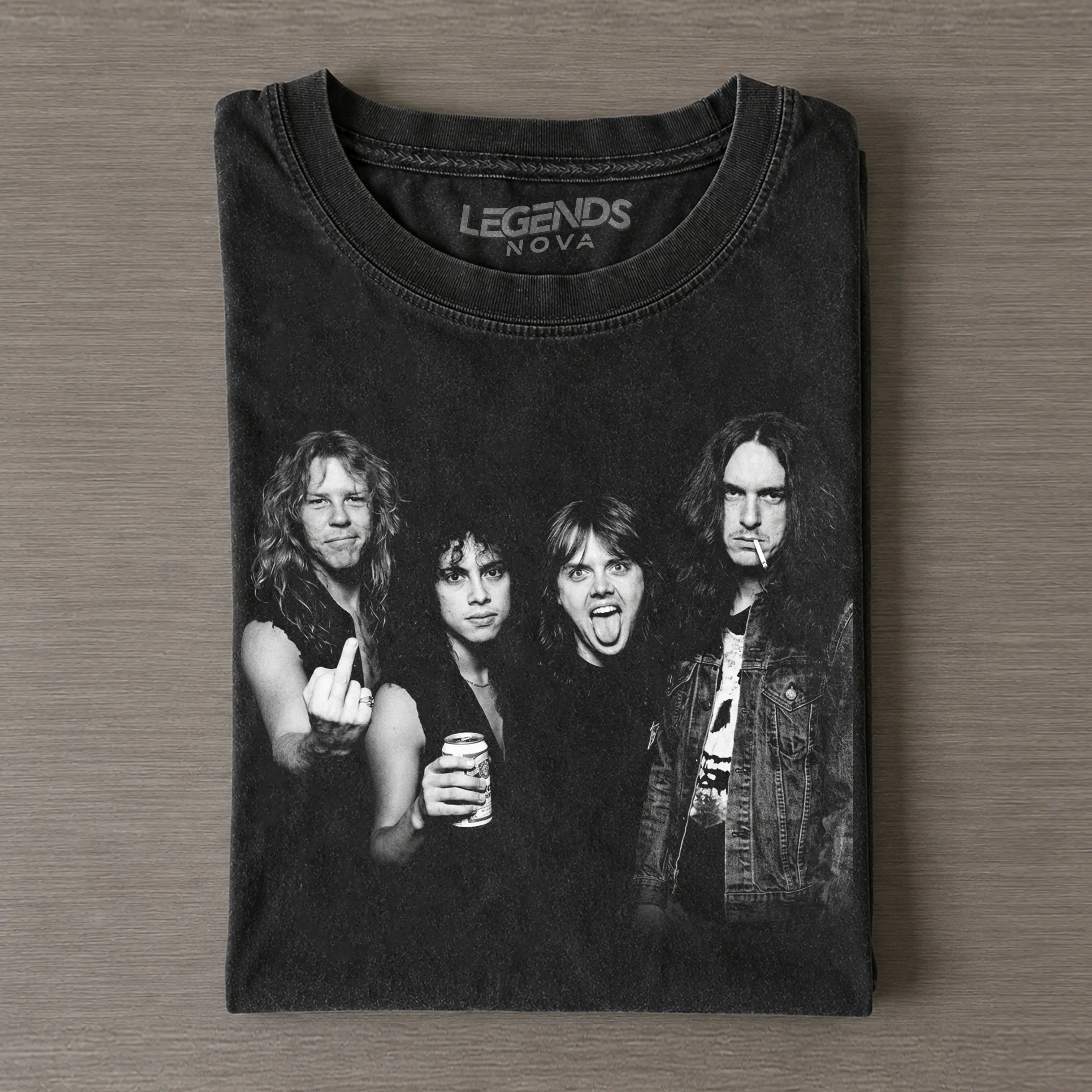 Metallica Vintage Rock Band Graphic T‐Shirt