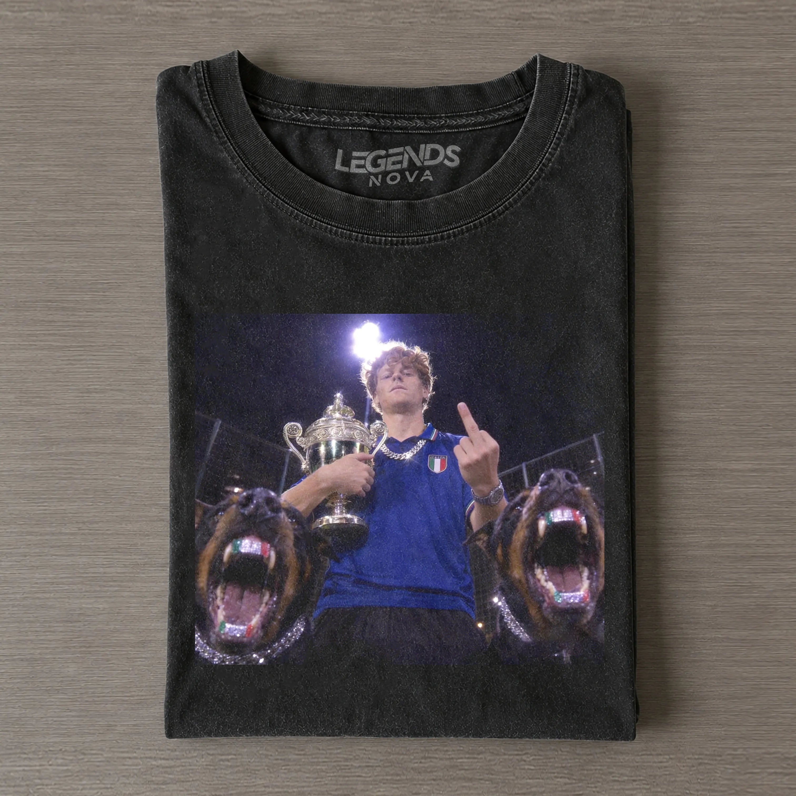 Wimbledon 2026 Men's Singles Champion Italy Jannik Sinner Tennis T-shirt