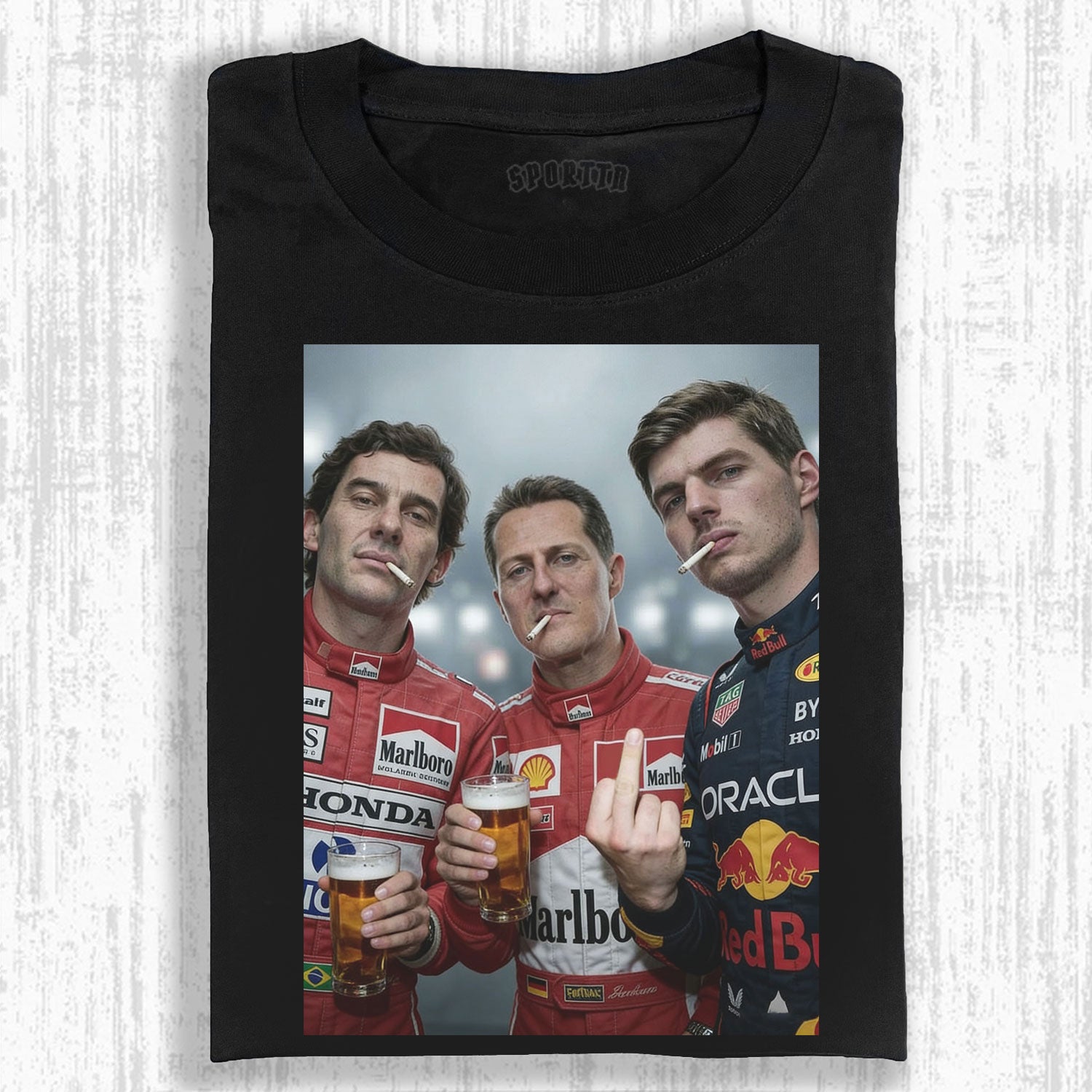 F1 Three Kings Together:Senna & Michael Schumacher & Max Verstappen T-shirt
