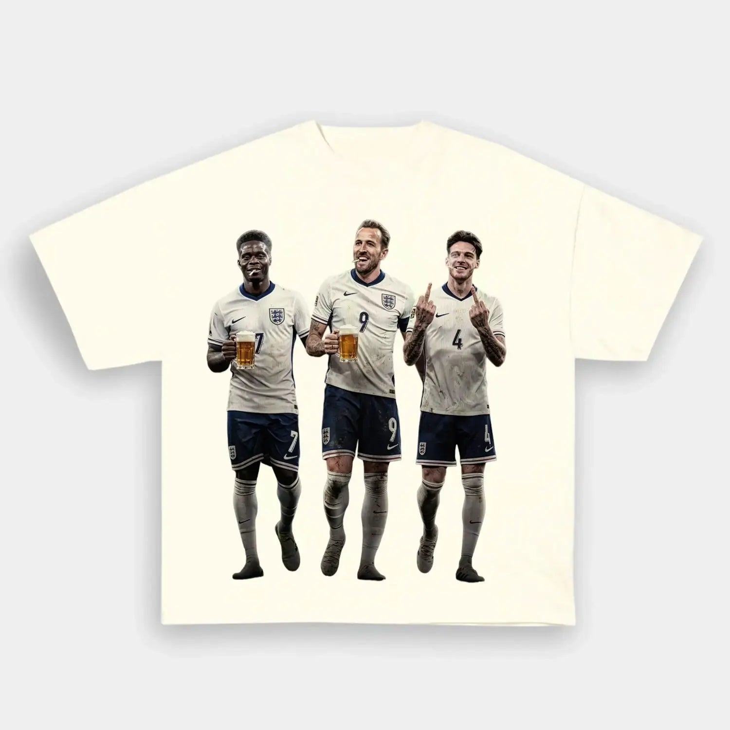 Bukayo Saka & Harry Kane & Declan Rice England Football Tee