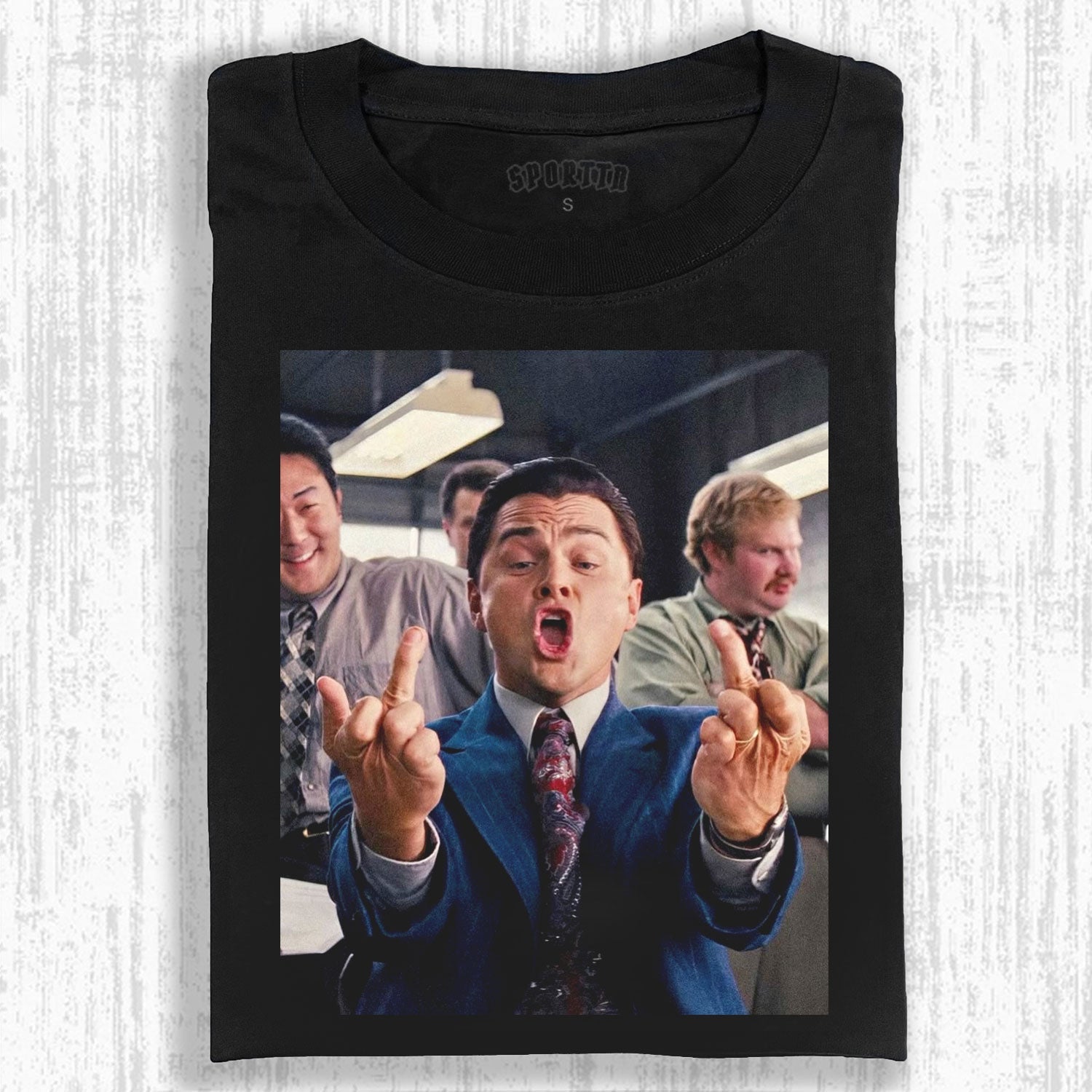 LEONARDO DICAPRIO MIDDLE FINGER FUNNY T-SHIRT