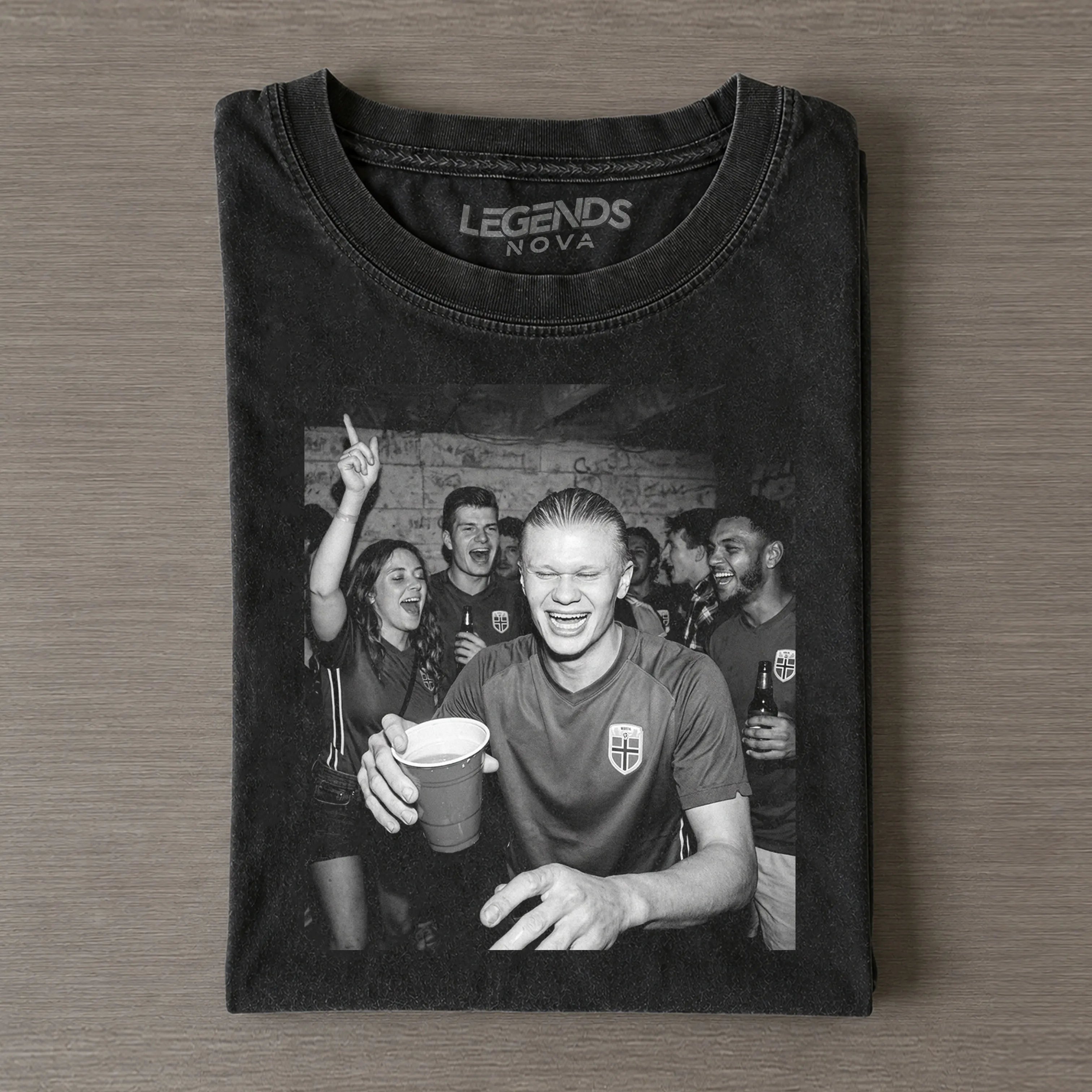 Cowboy Haaland Norway Funny Washed T-Shirt