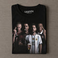 Haaland Ronaldo Messi Mbappe Dark Street Style Collage Tee