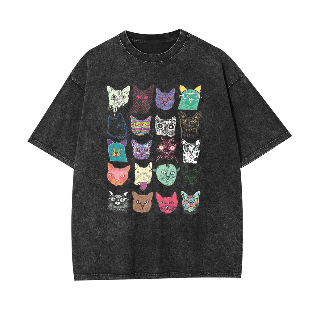 Cat Vintage Washed T-Shirt/Sweatshirt/Hoodie