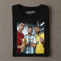 Three Kings Together: Cristiano Ronaldo & Lionel Messi & Neymar Jr. T-shirt