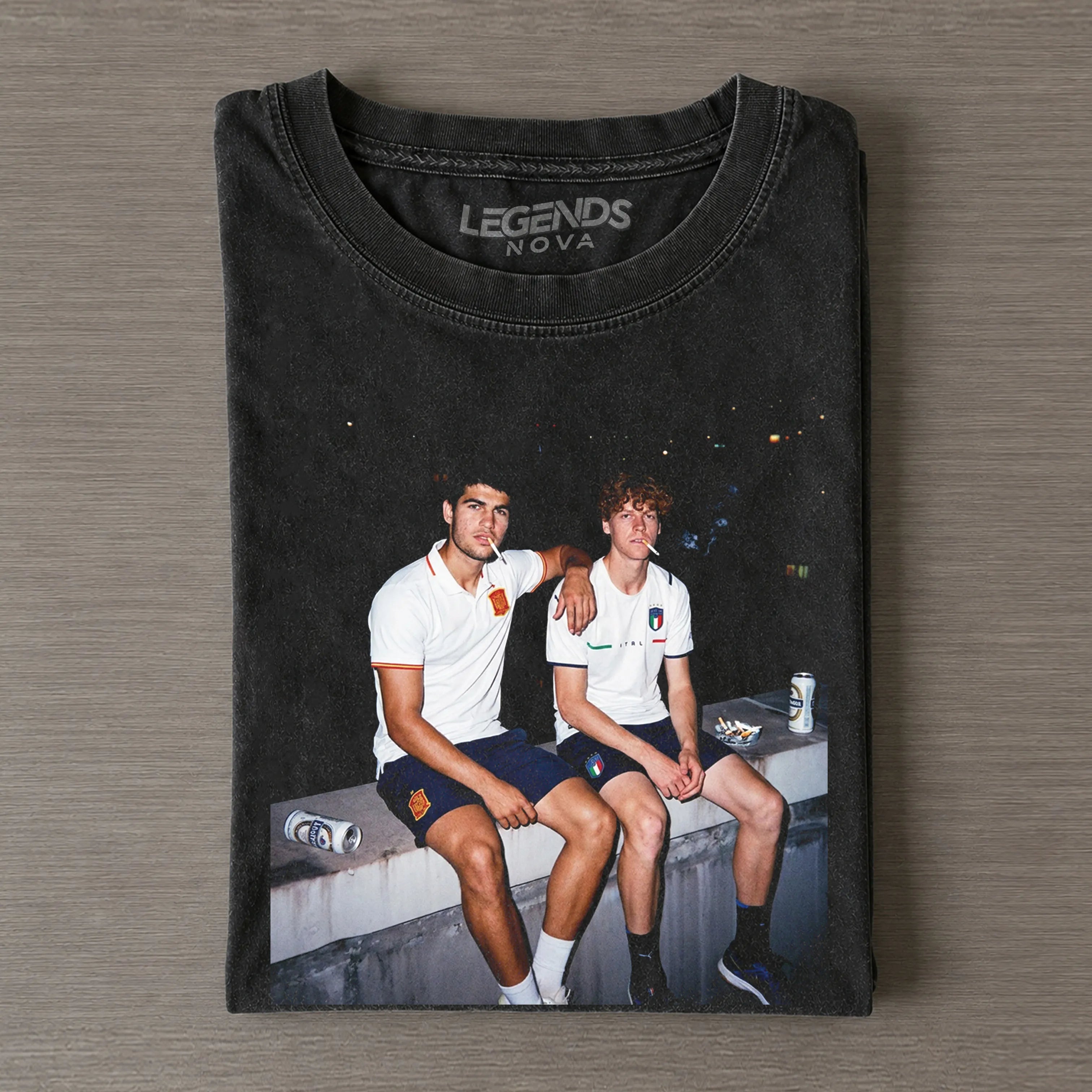 2026 Men's Singles Spain Carlos Alcaraz & Italy Jannik Sinner Tennis T-shirt