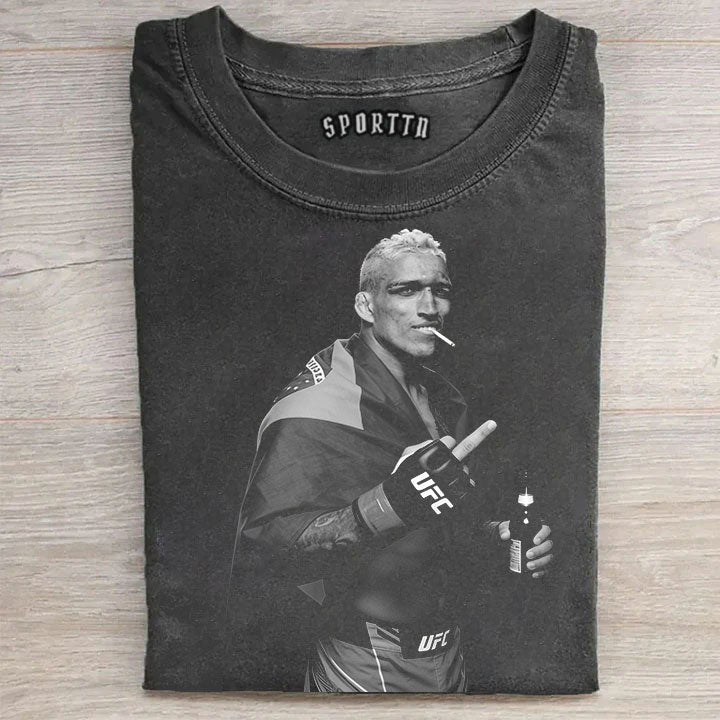 Charles Oliveira Middle Finger Vintage Tee