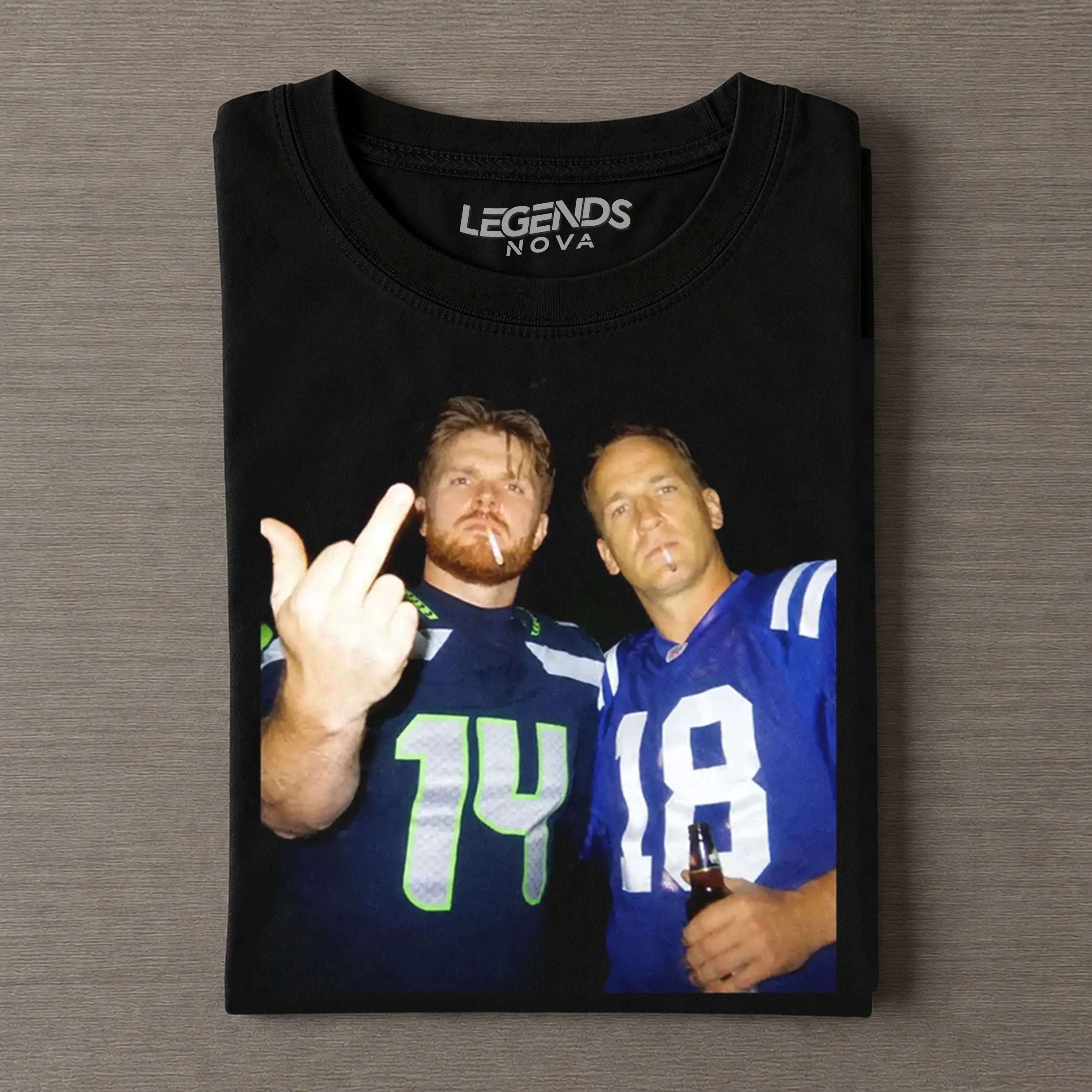 Sam Darnold & Peyton Manning Football T-shirt