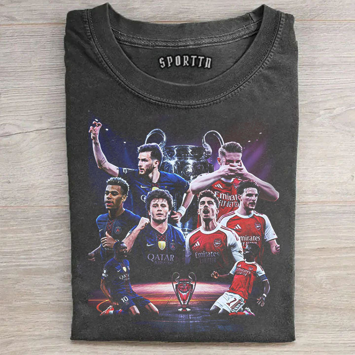 Clash of Titans: PSG vs Arsenal in the UCL Final T-shirt