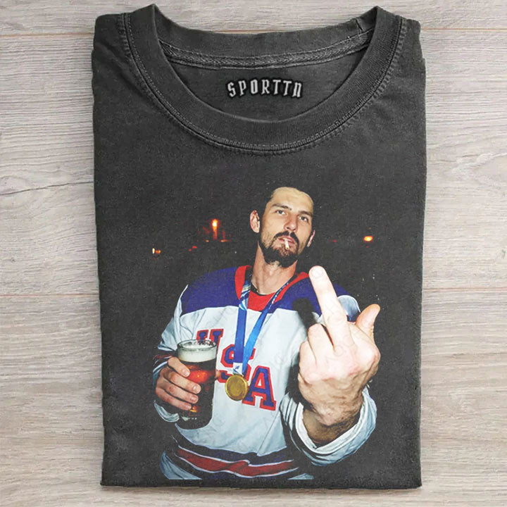 Connor Hellebuyck Champion Hockey T-shirt