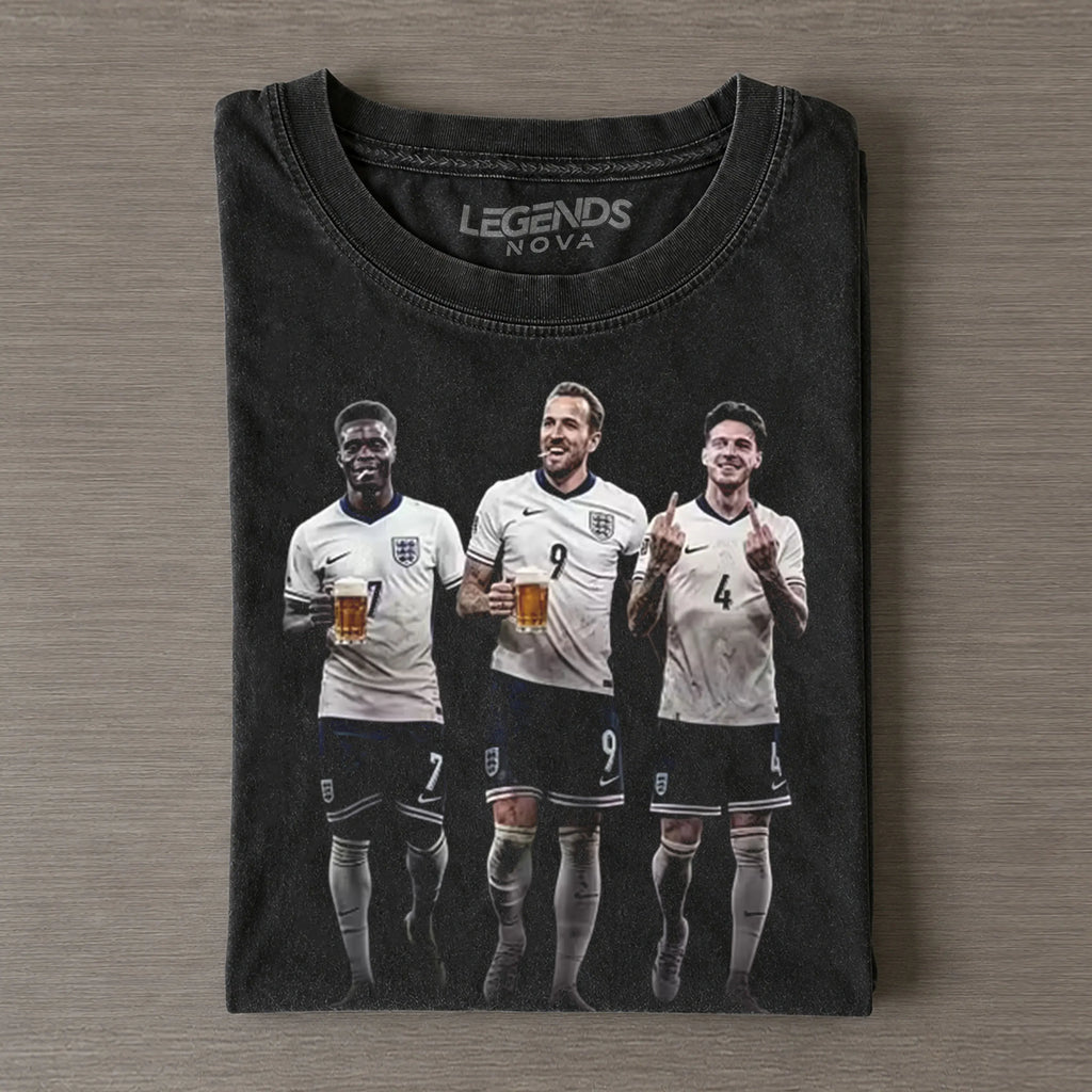 Bukayo Saka & Harry Kane & Declan Rice England Football Tee