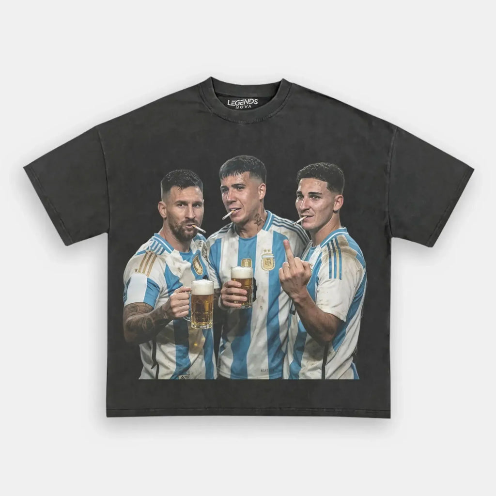 Lionel Messi & Enzo Fernández & Julián Álvarez Argentina Tee