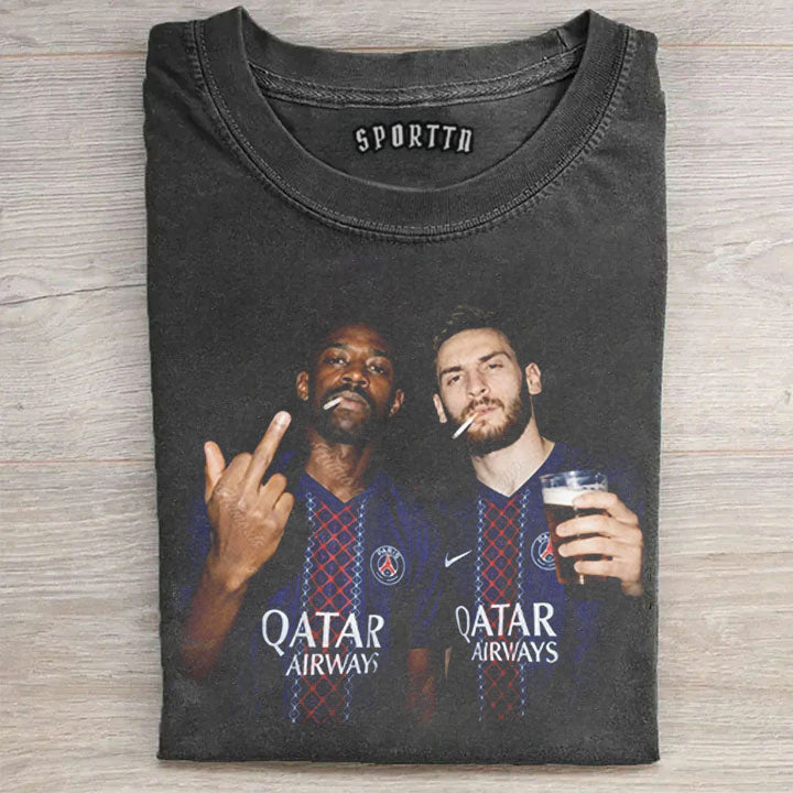 PSG-Khvicha Kvaratskhelia & Ousmane Dembélé Tee