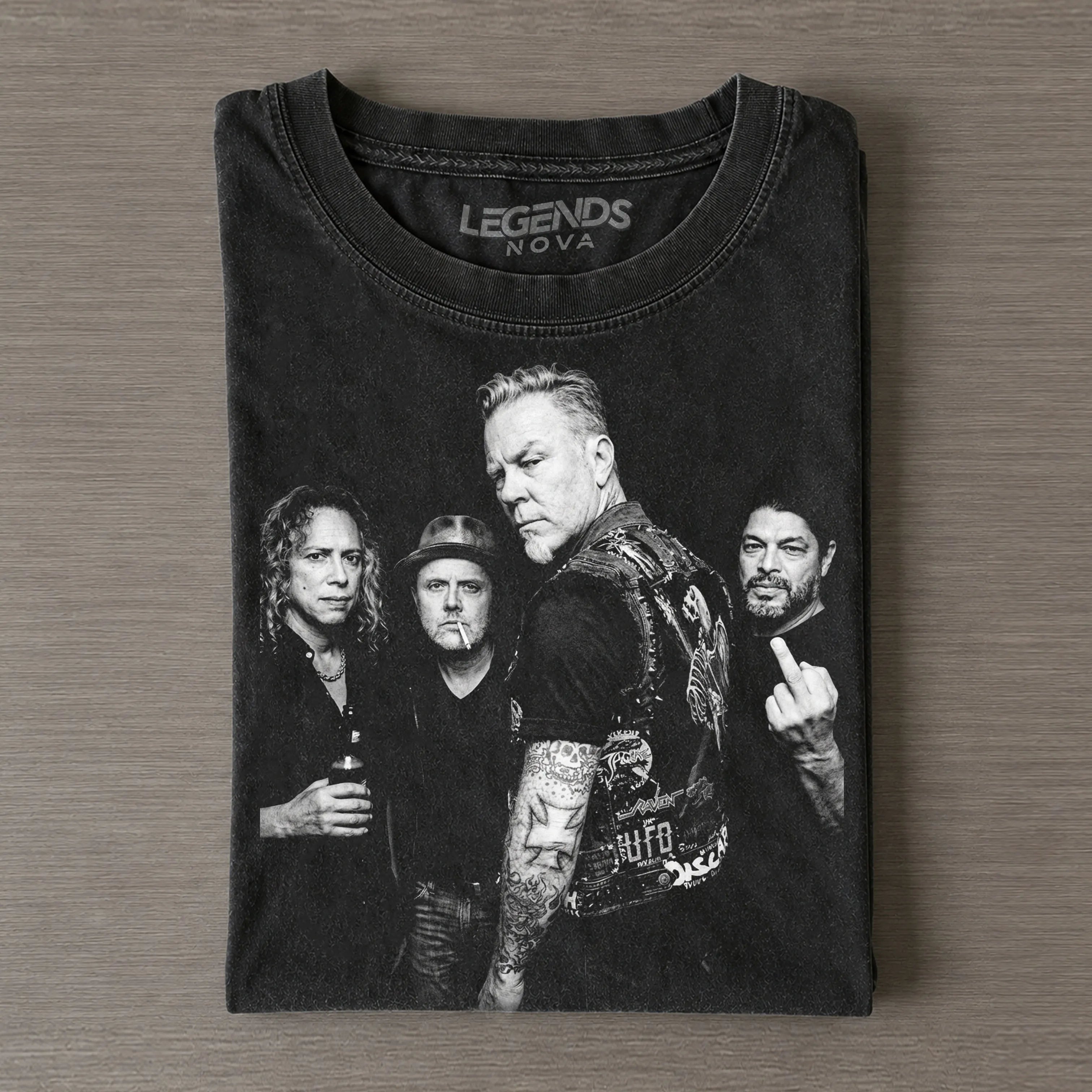 Metallica Vintage Rock Band Graphic T‐Shirt