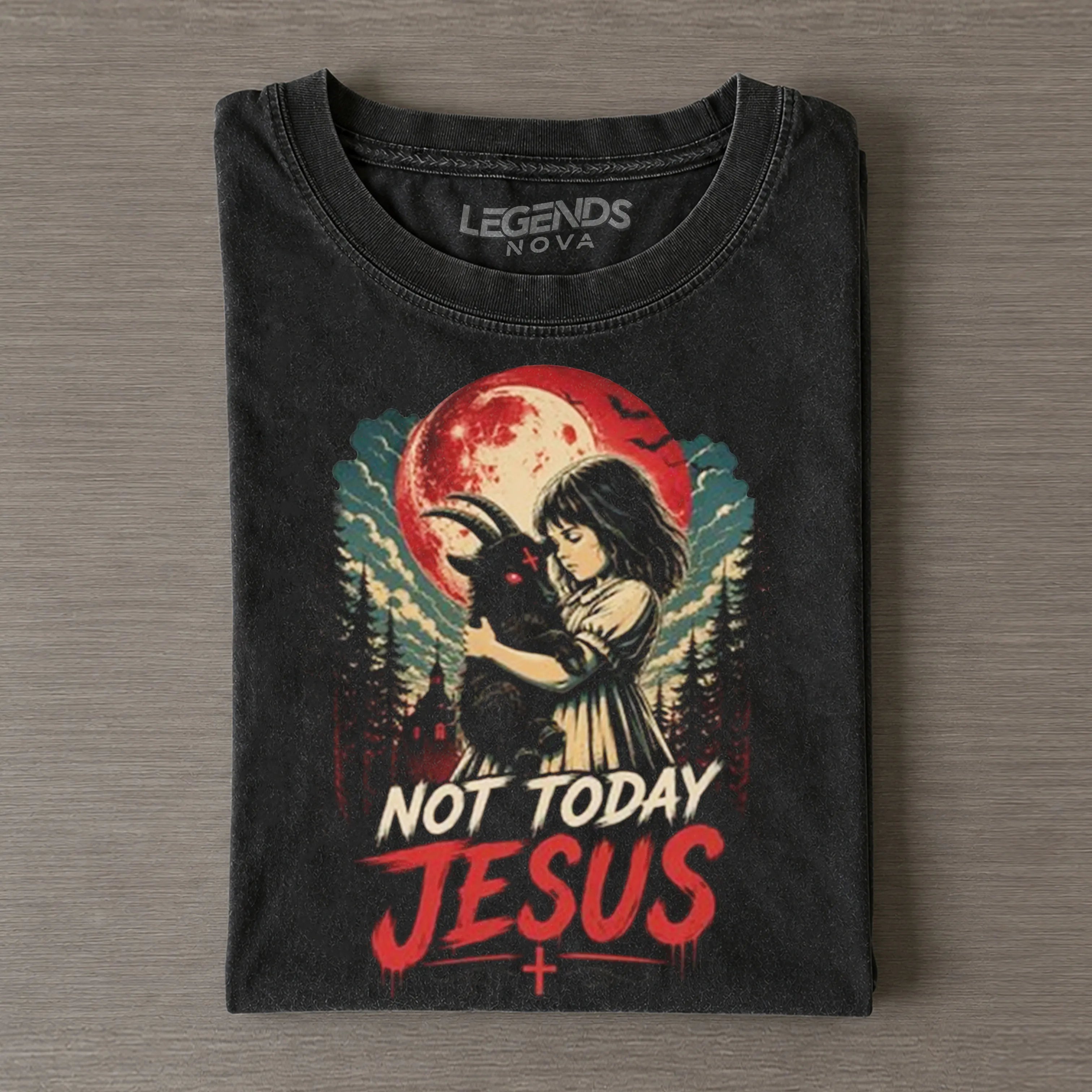 Funny Not Today Jesus Vintage T-shirt