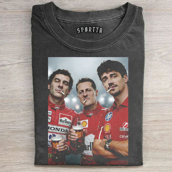F1 Three Kings Together:Senna & Michael Schumacher & Leclerc T-shirt