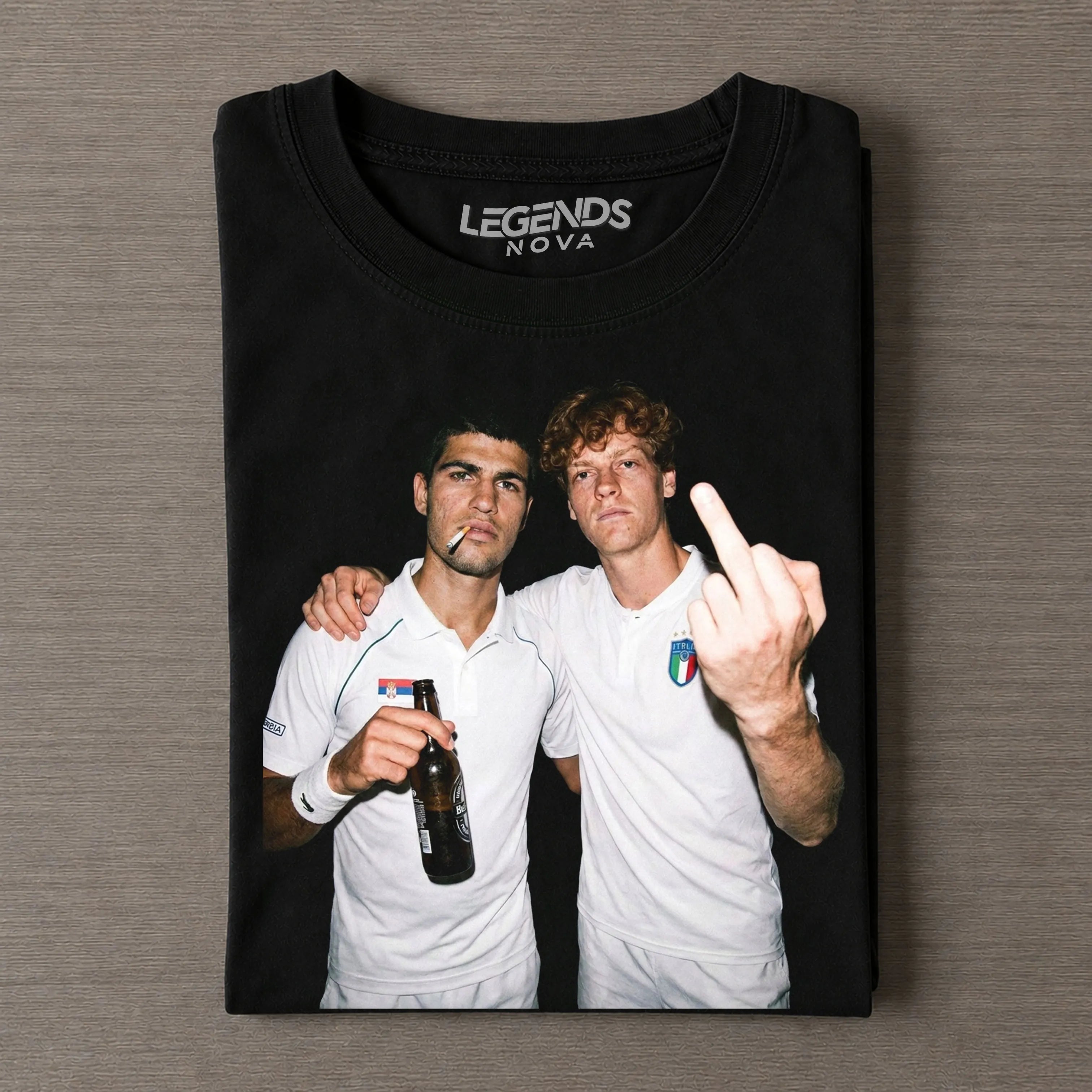 2026 Men's Singles Spain Carlos Alcaraz & Italy Jannik Sinner Tennis T-shirt