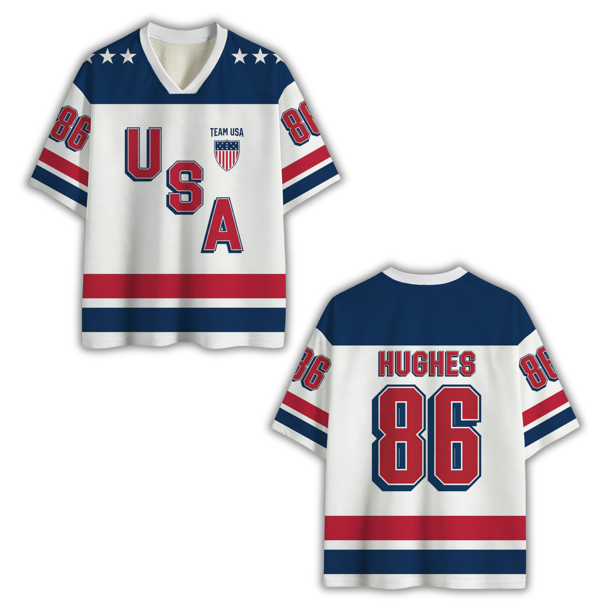 Jack Hughes USA Team Hockey Champion Mesh Jersey
