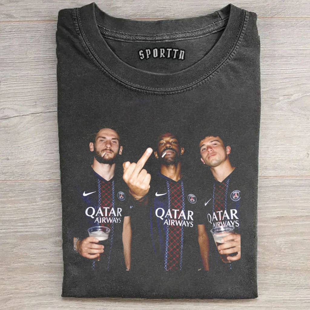 PSG-Khvicha Kvaratskhelia & João Neves & Ousmane Dembélé Tee