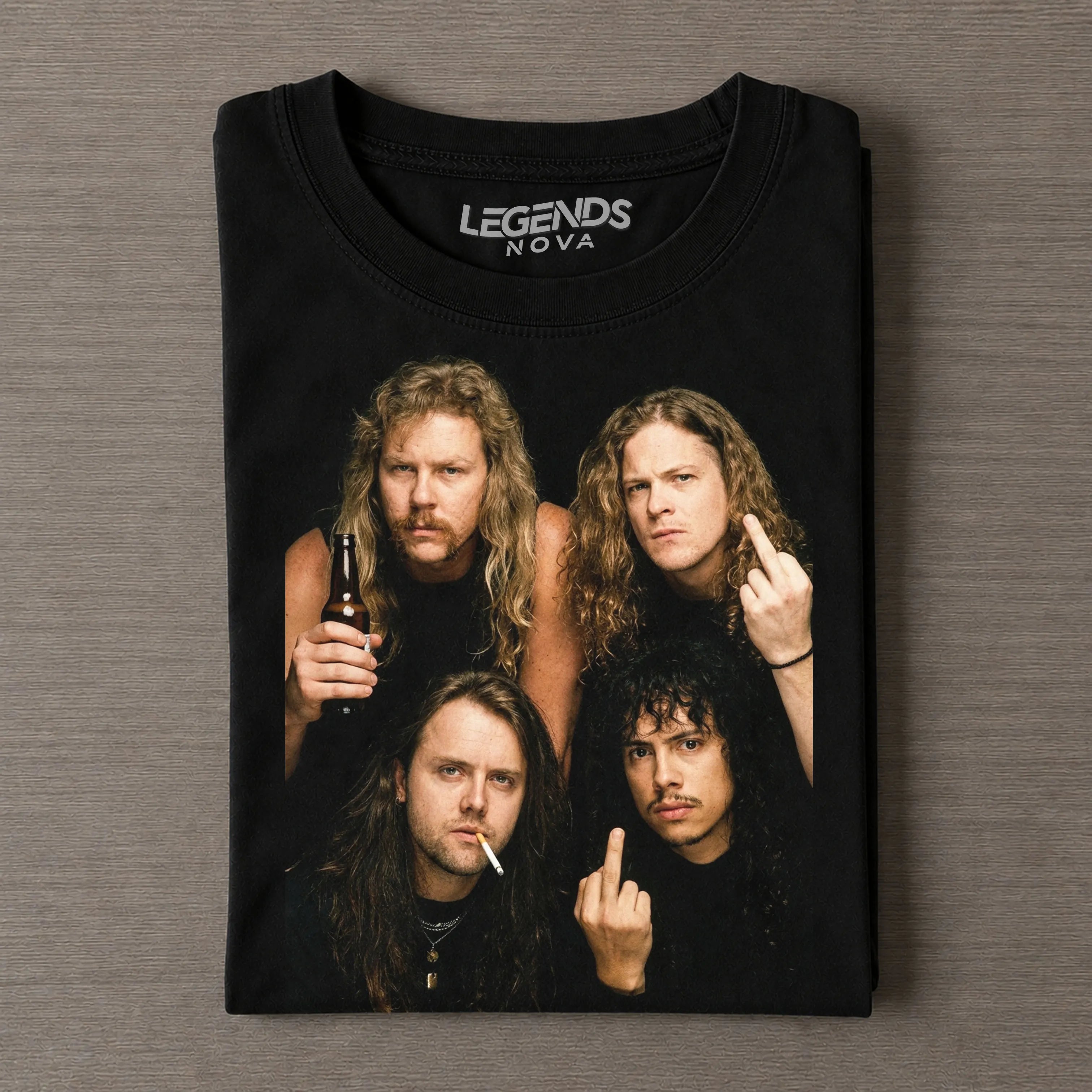 Metallica Vintage Rock Band Graphic T‐Shirt
