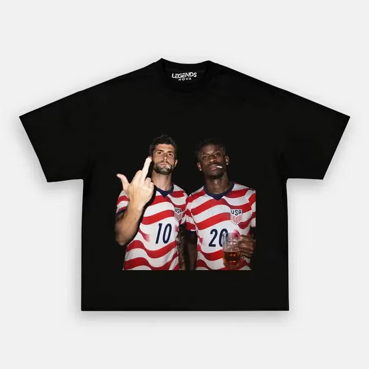 Christian Pulisic & Folarin Balogun USA TEE 1.9