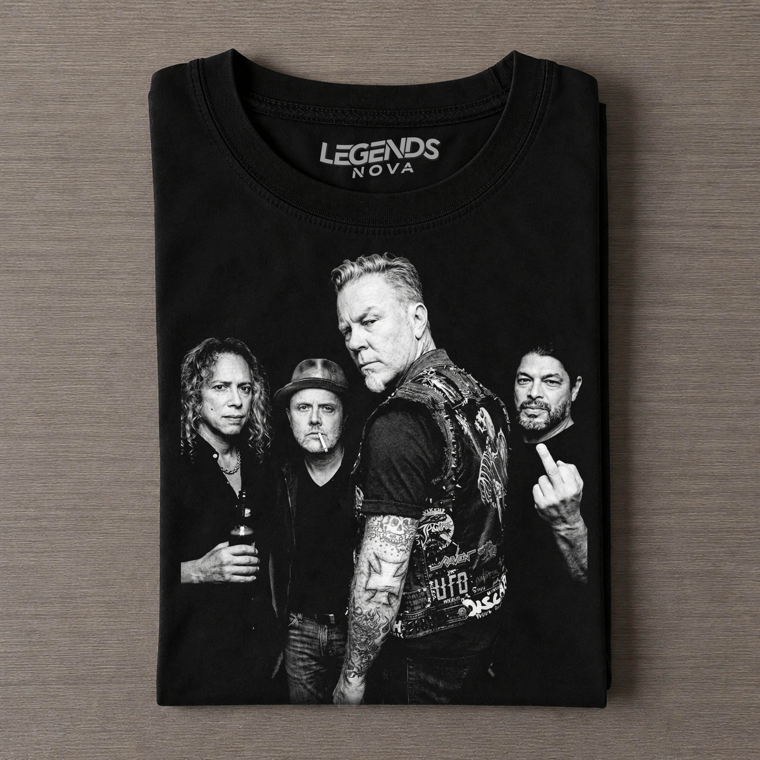 Metallica Vintage Rock Band Graphic T‐Shirt