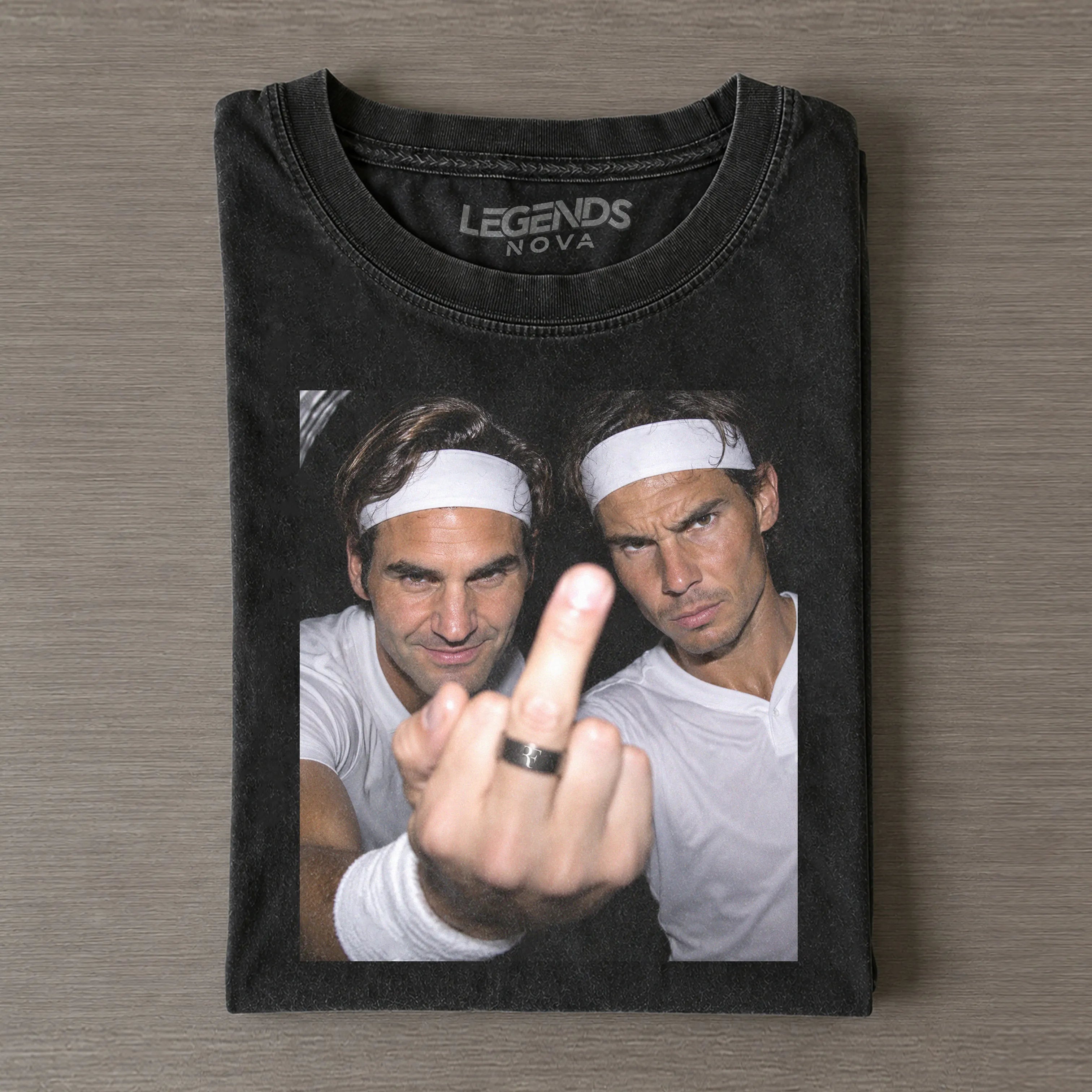 Roger Federer & Rafael Nadal Tennis legend graphic T-shirt