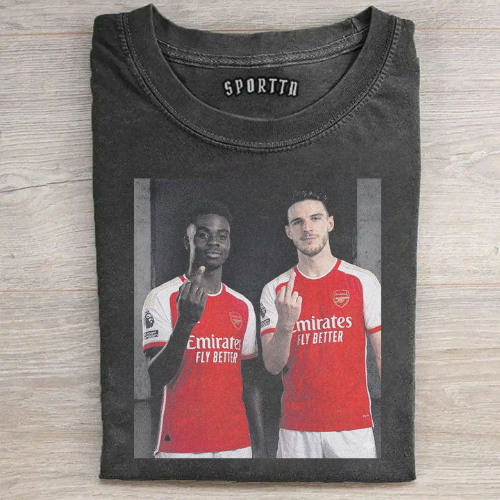 Bukayo Saka and Declan Rice Arsenal T-Shirt