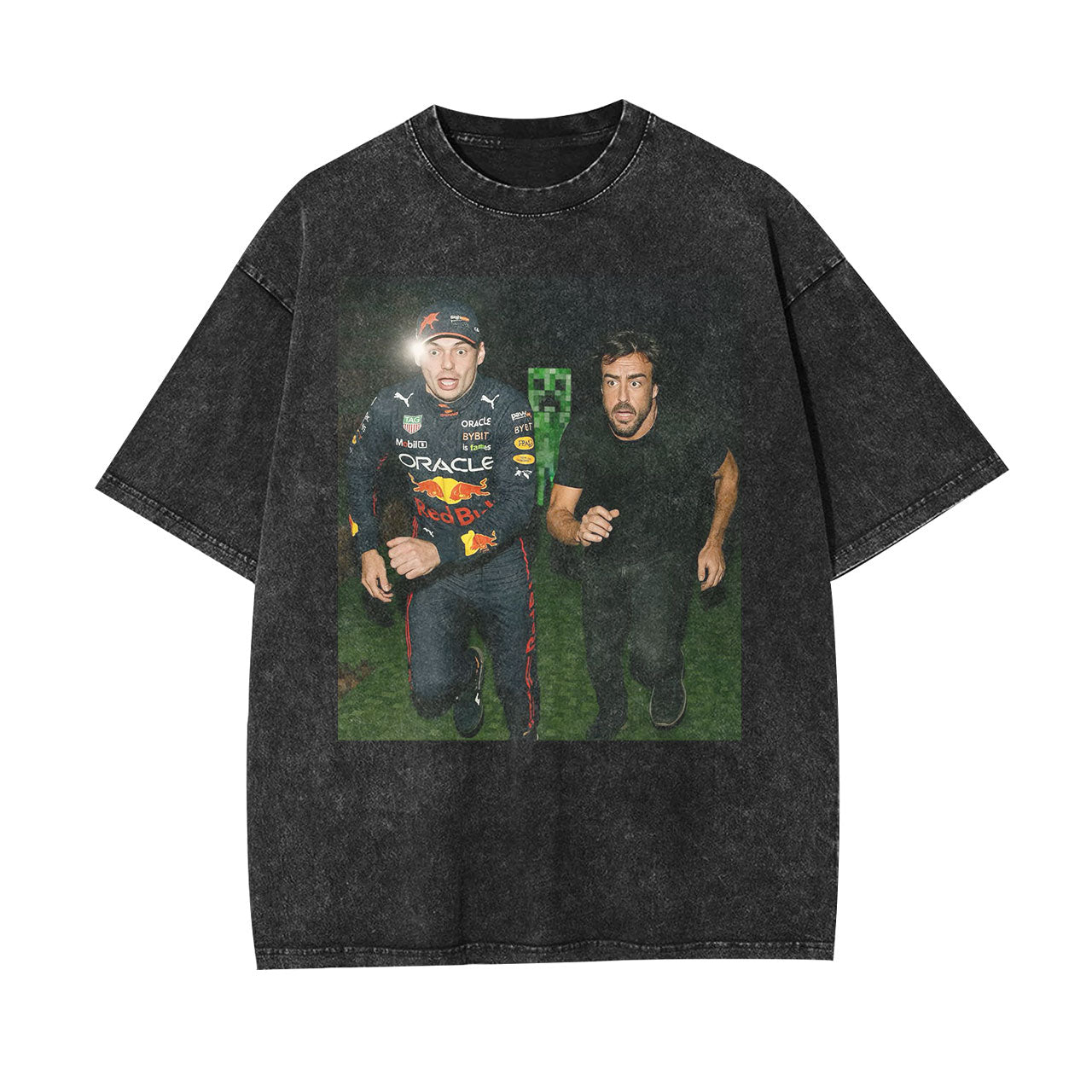 Max Verstappen & Fernando Alonso In Minecraft T-shirt/Sweatshirt/Hoodie