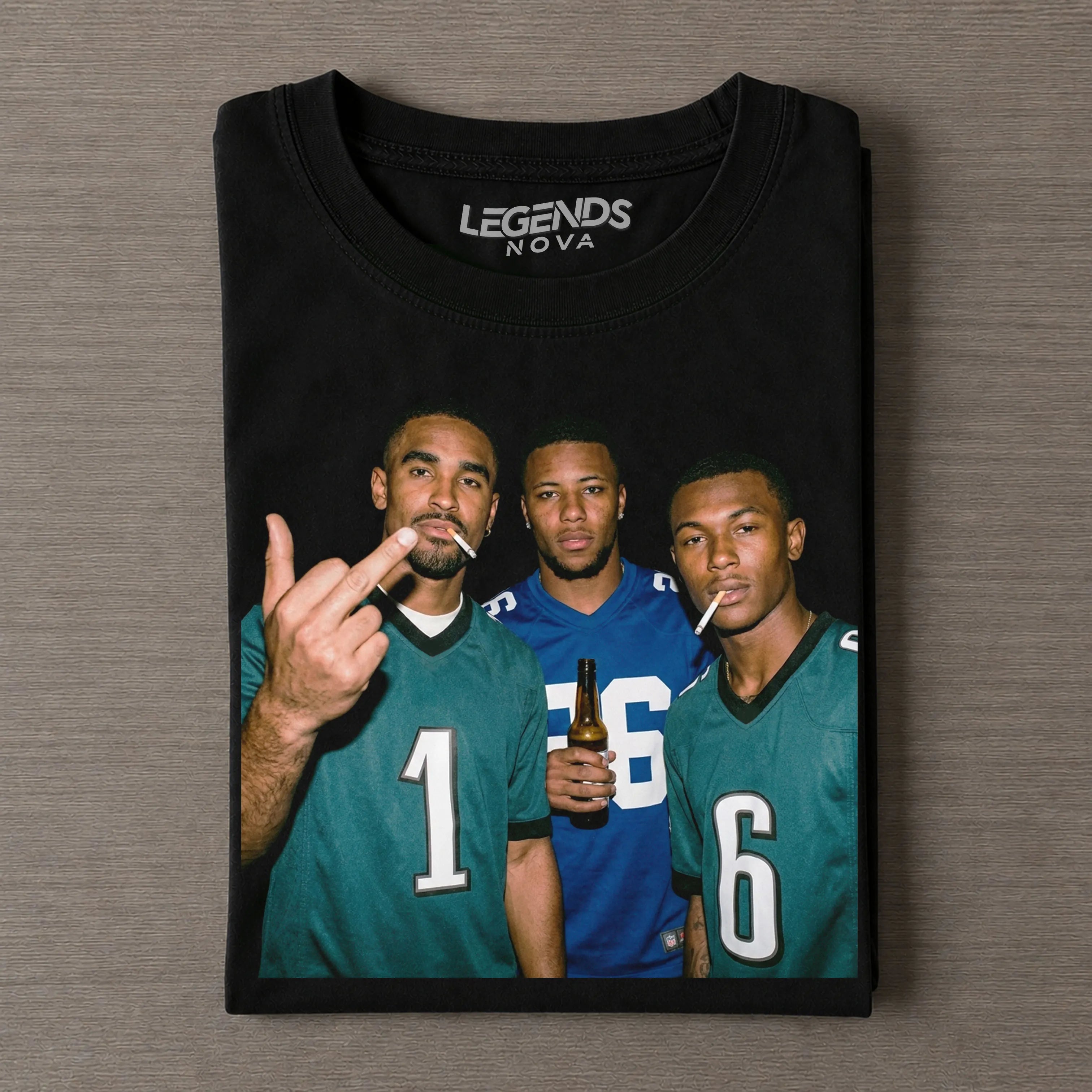 Jalen Hurts & Saquon Barkley & DeVonta Smith Football T-shirt