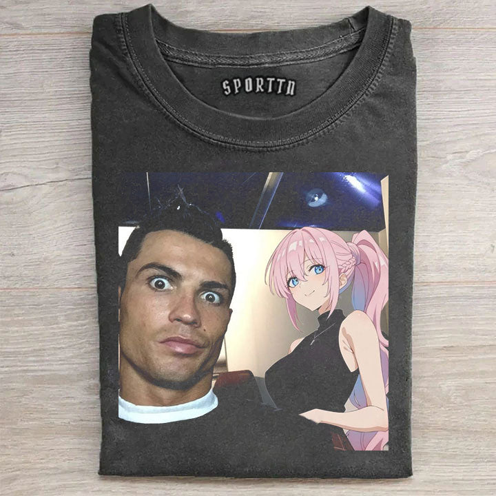 Cristiano Ronaldo x Shikimori Funny Collab Graphic T-shirt