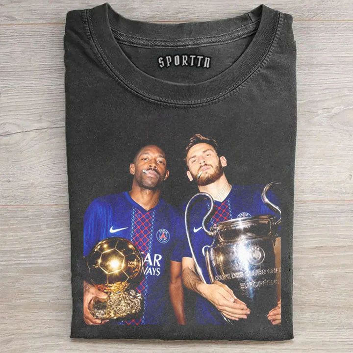 PSG-Khvicha Kvaratskhelia & Ousmane Dembélé Tee