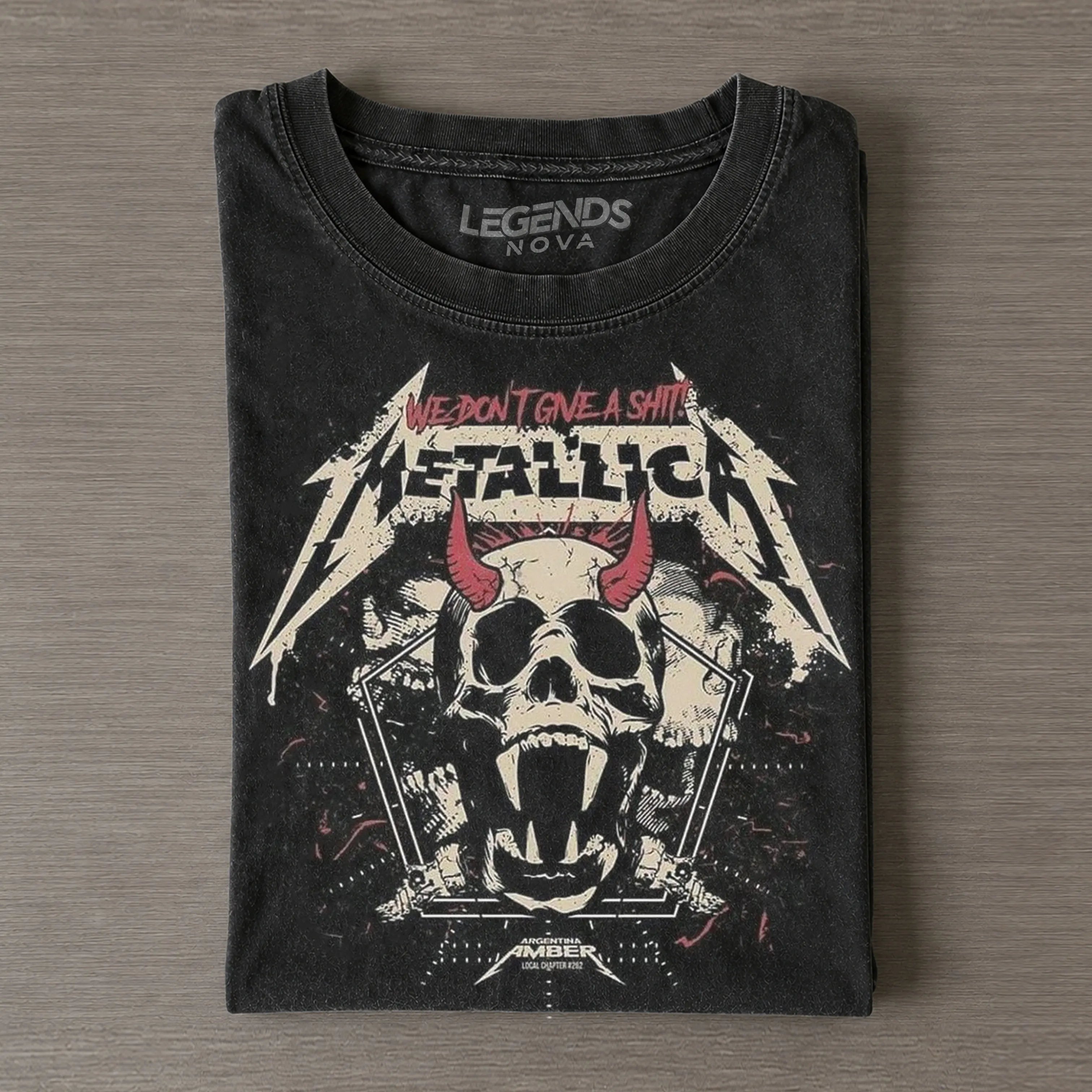 Metallica Vintage Rock Band Graphic T‐Shirt