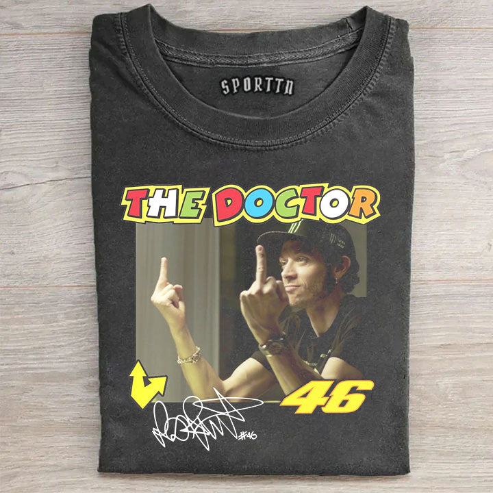 The Doctor Valentino Rossi #46 GOAT Moto GP Retro Tee