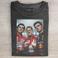 F1 Three Kings Together:Senna & Michael Schumacher & Max Verstappen T-shirt