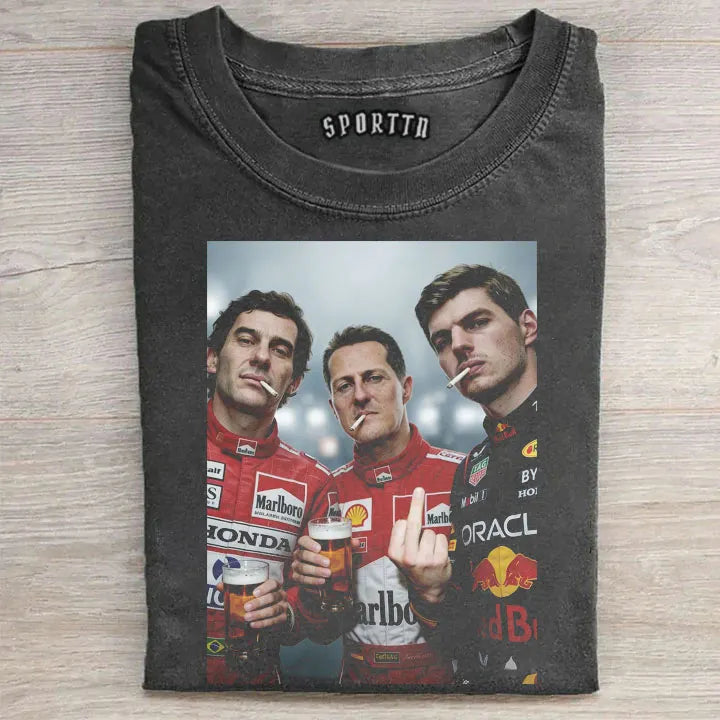F1 Three Kings Together:Senna & Michael Schumacher & Max Verstappen T-shirt