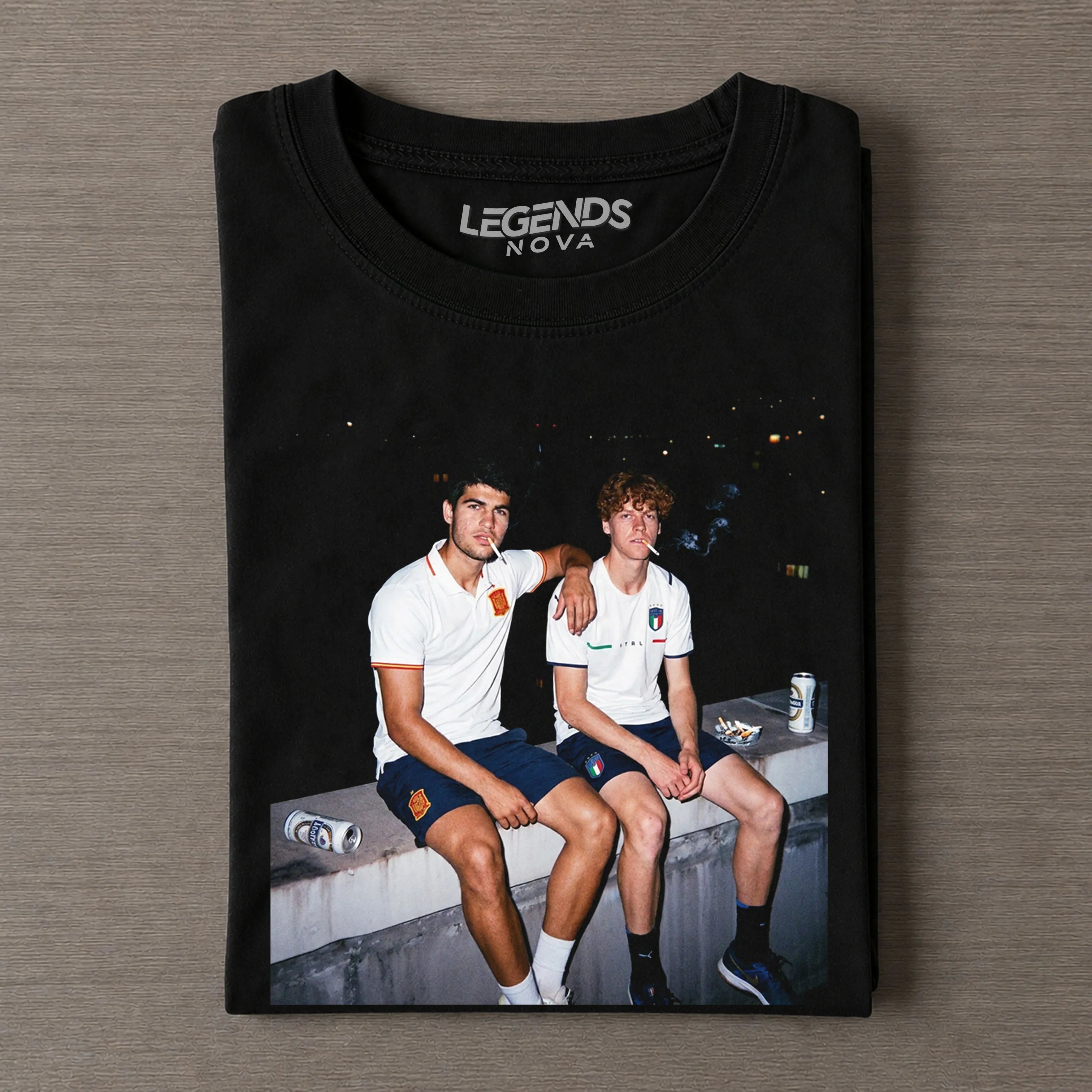 2026 Men's Singles Spain Carlos Alcaraz & Italy Jannik Sinner Tennis T-shirt