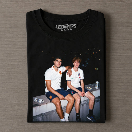 2026 Men's Singles Spain Carlos Alcaraz & Italy Jannik Sinner Tennis T-shirt