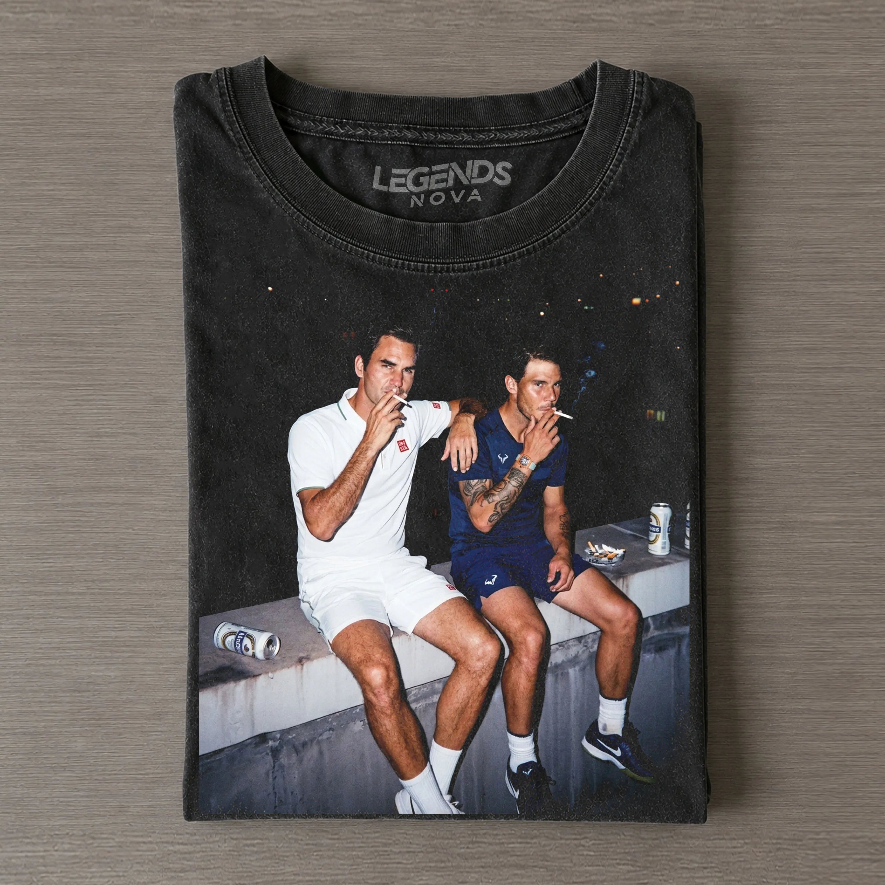 Roger Federer & Rafael Nadal Tennis legend graphic T-shirt