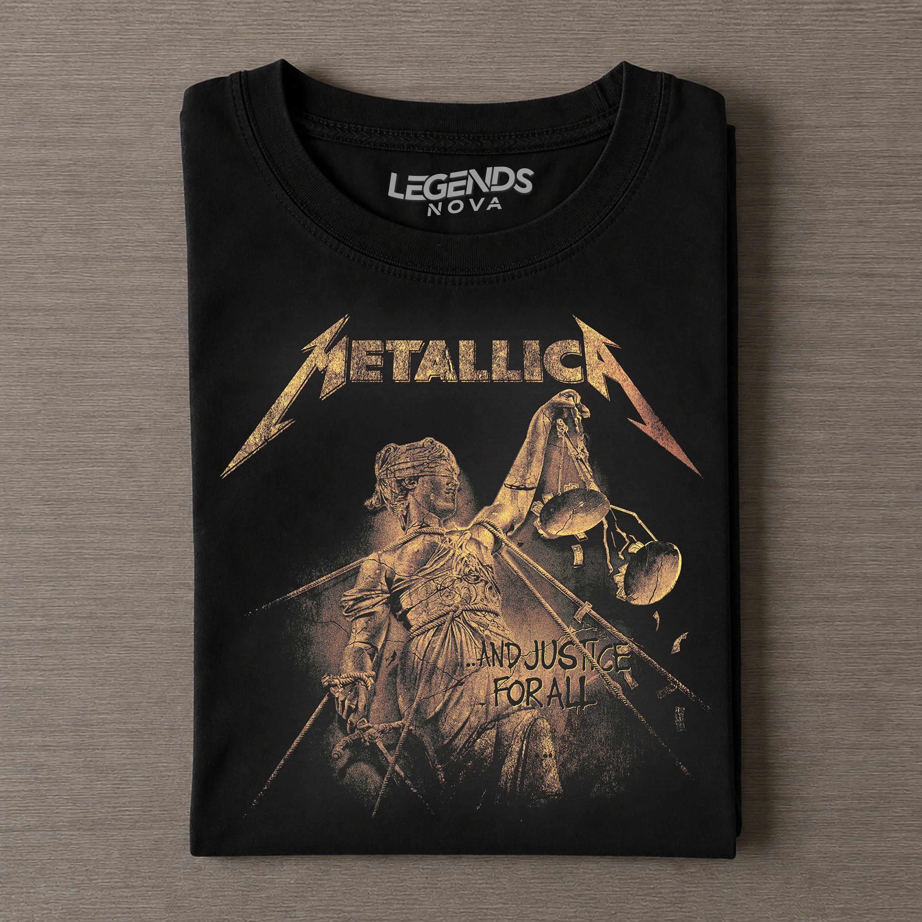 Metallica Vintage Rock Band Graphic T‐Shirt
