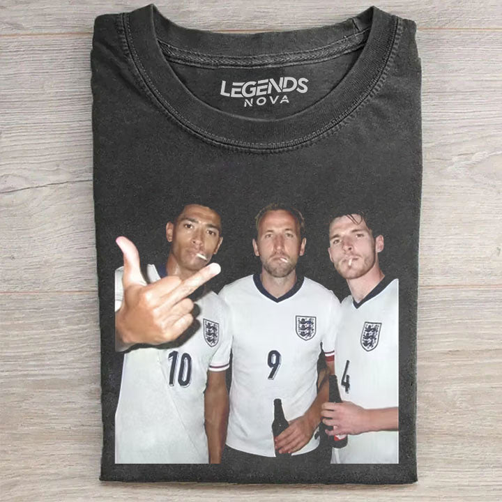 Harry Kane & Jude Bellingham & Declan Rice England Football Style Tee
