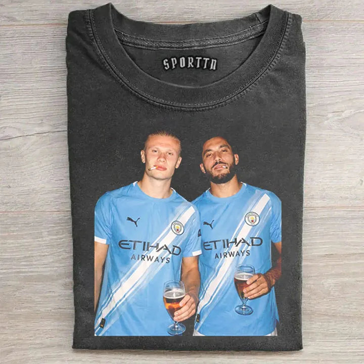Erling Haaland & Rayan Cherki Tee