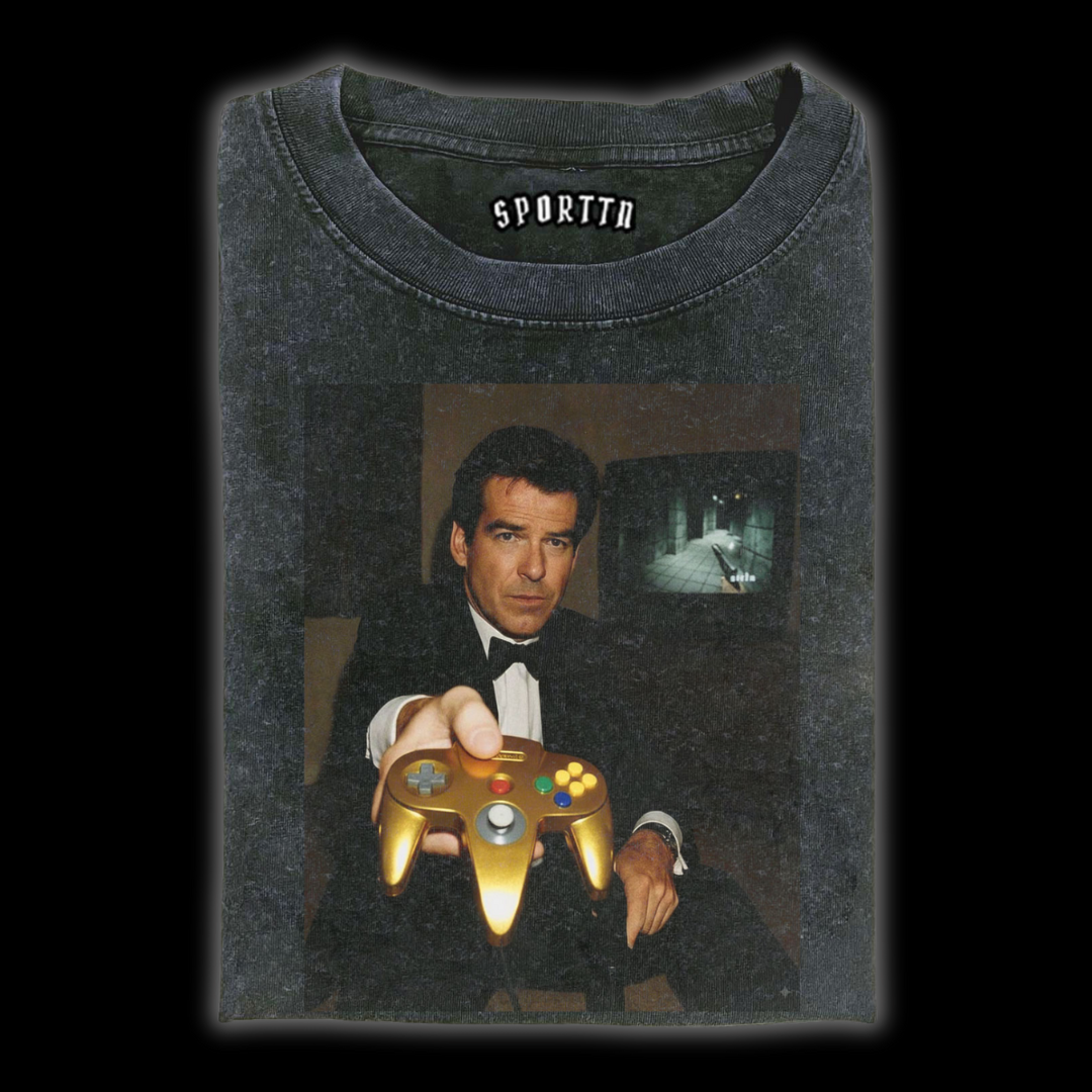 GOLD N64 JAMES BOND 'YOUR TURN' FUNNY T-SHIRT V2