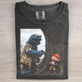 Blue Monster and Forest Elf Edgy Tee