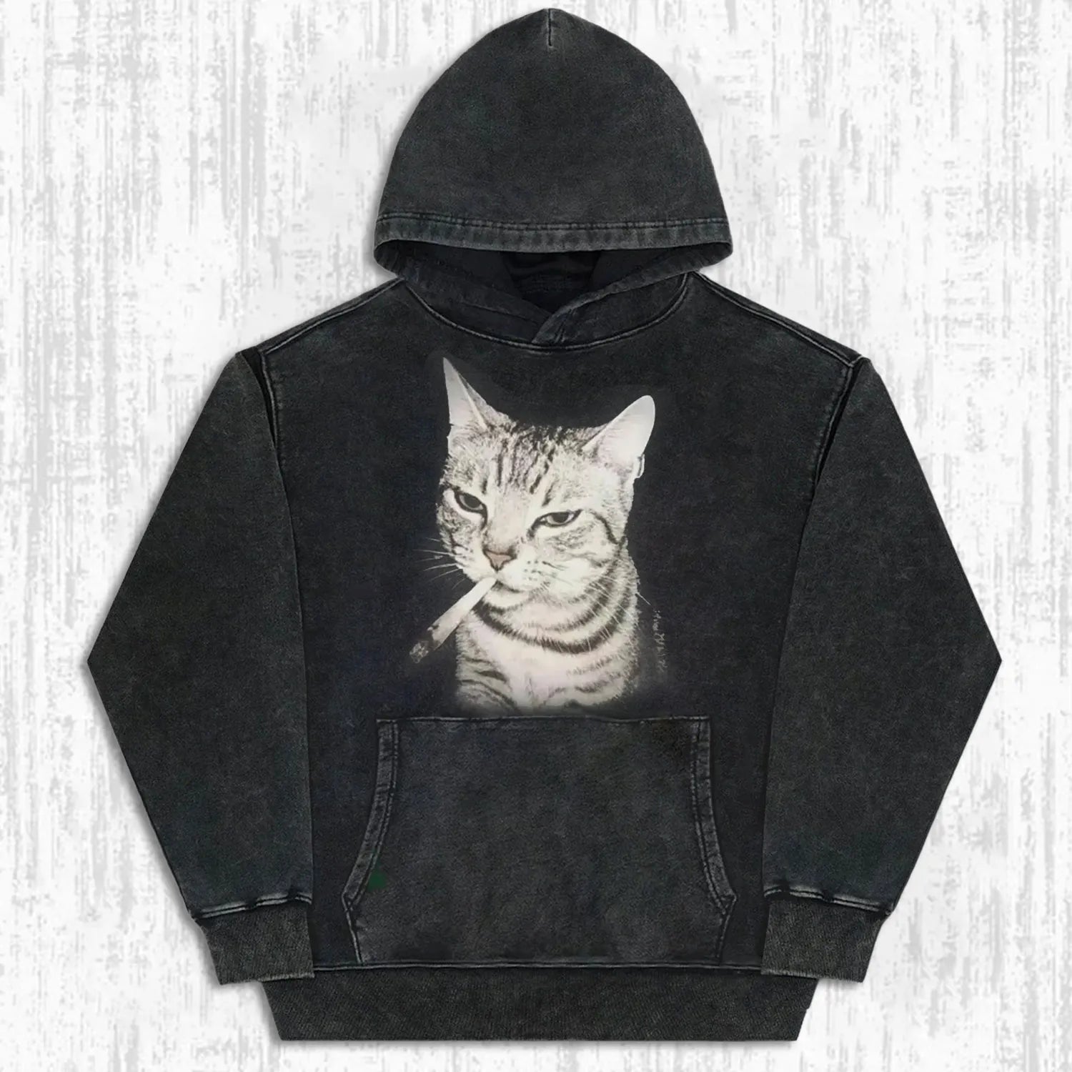 VINTAGE SMOKING CAT MEME T-SHIRT