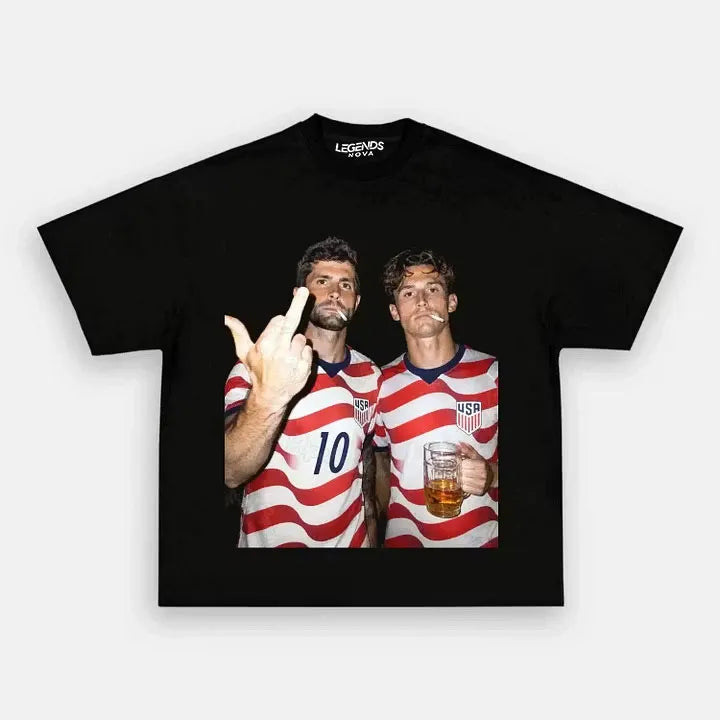 Christian Pulisic & Giovanni Reyna USA Soccer Style Tee 1.1