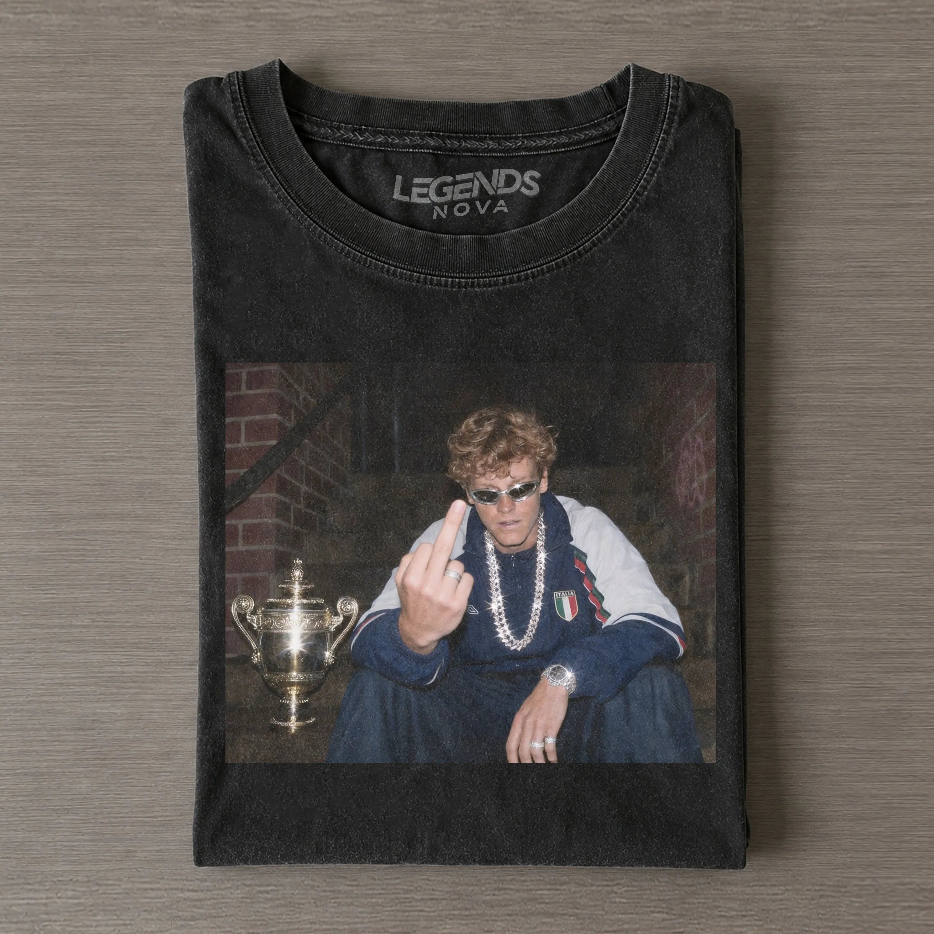 Wimbledon 2026 Men's Singles Champion Italy Jannik Sinner Tennis T-shirt