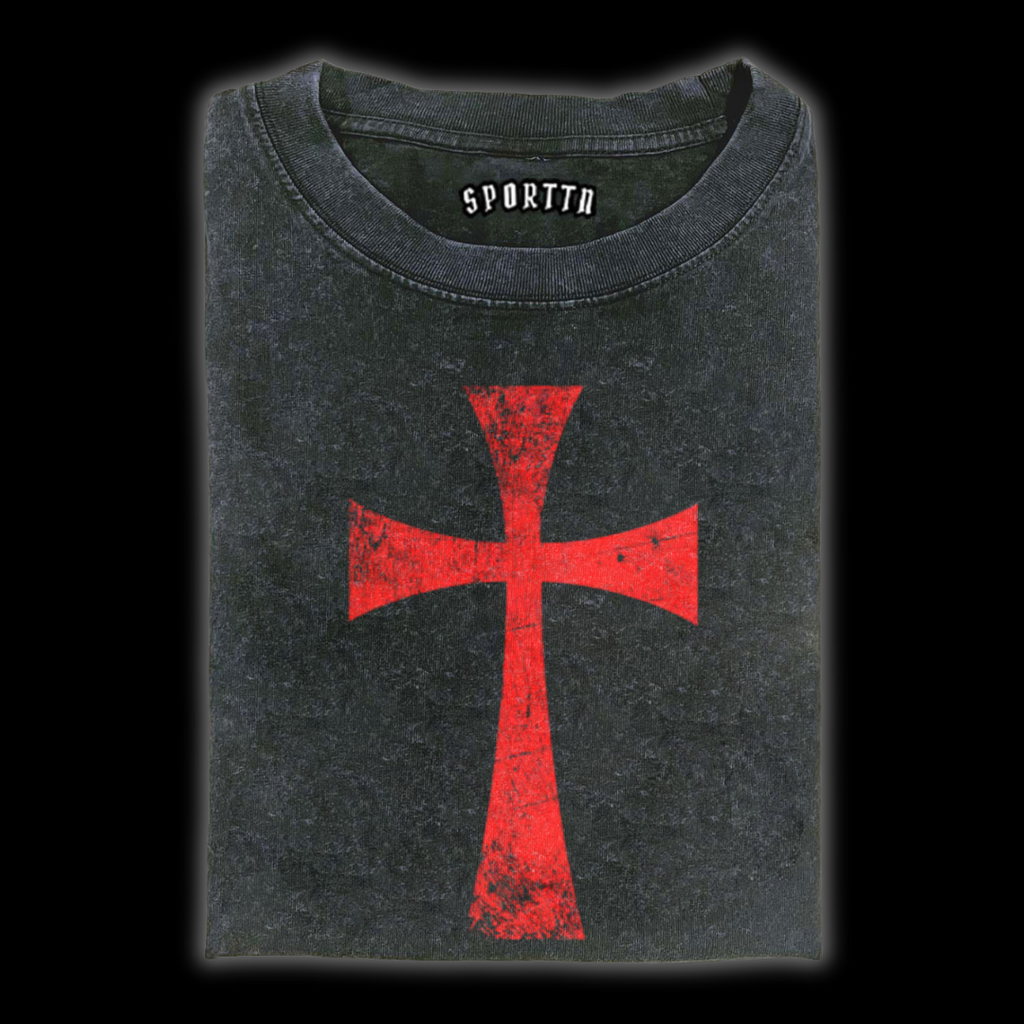 KNIGHTS TEMPLAR CROSS VINTAGE T-SHIRT