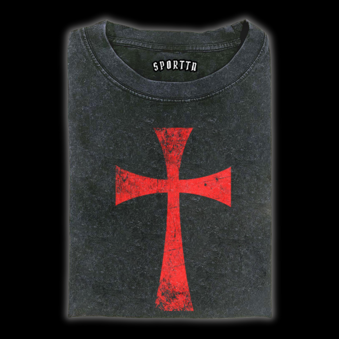 KNIGHTS TEMPLAR CROSS VINTAGE T-SHIRT