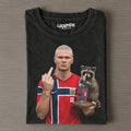 Erling Haland & Whiskey Raccoon H-MT-F V2 Tee